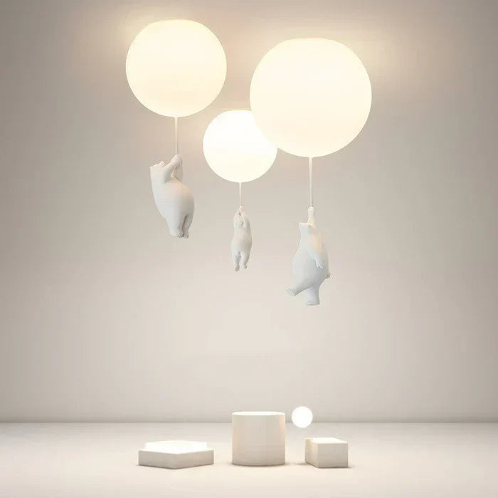 Luminária de teto para crianças com urso e bola | CloudBea