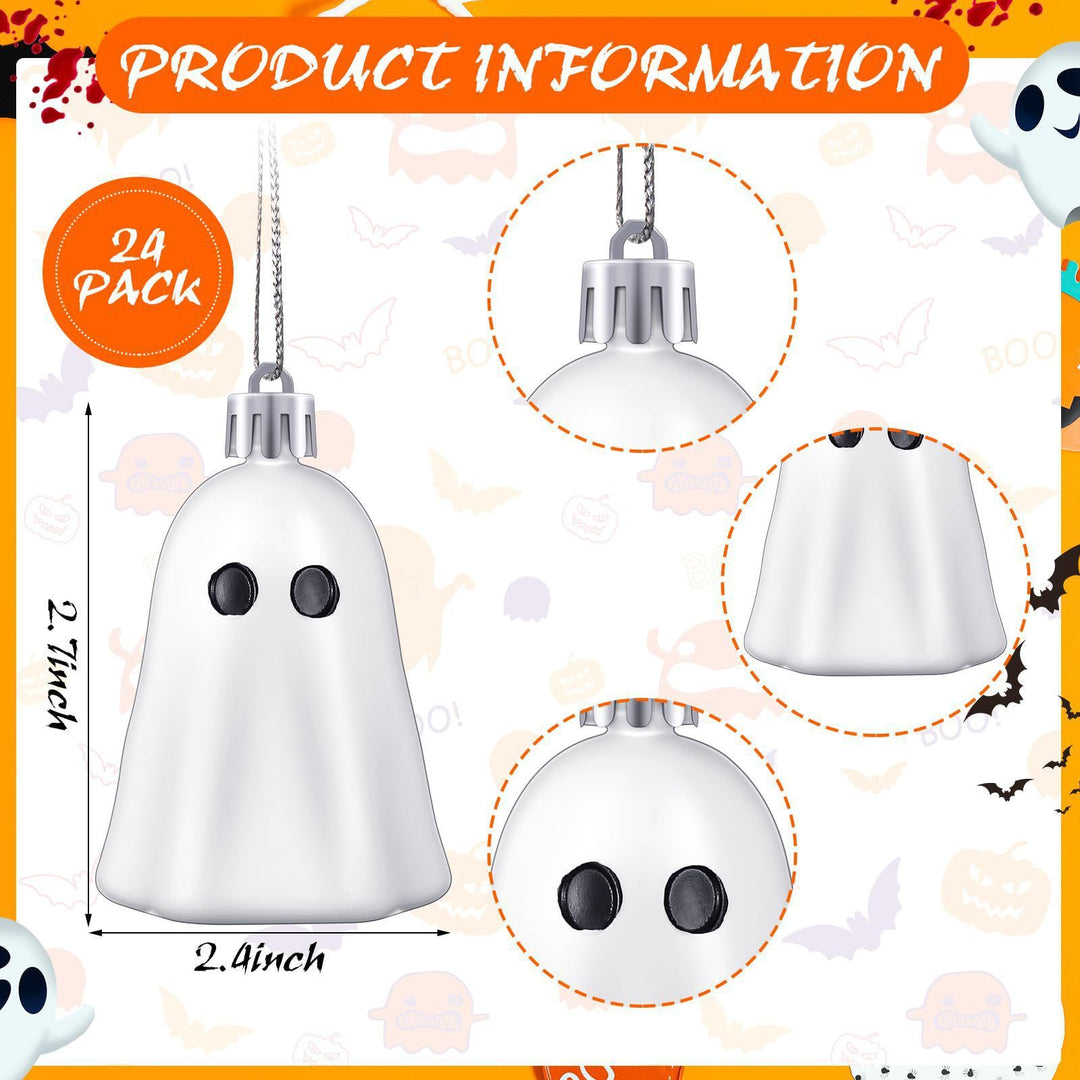 Adorno de madera con forma de fantasma para Halloween - juego de adornos para fiestas de Halloween espeluznantes y para el hogar