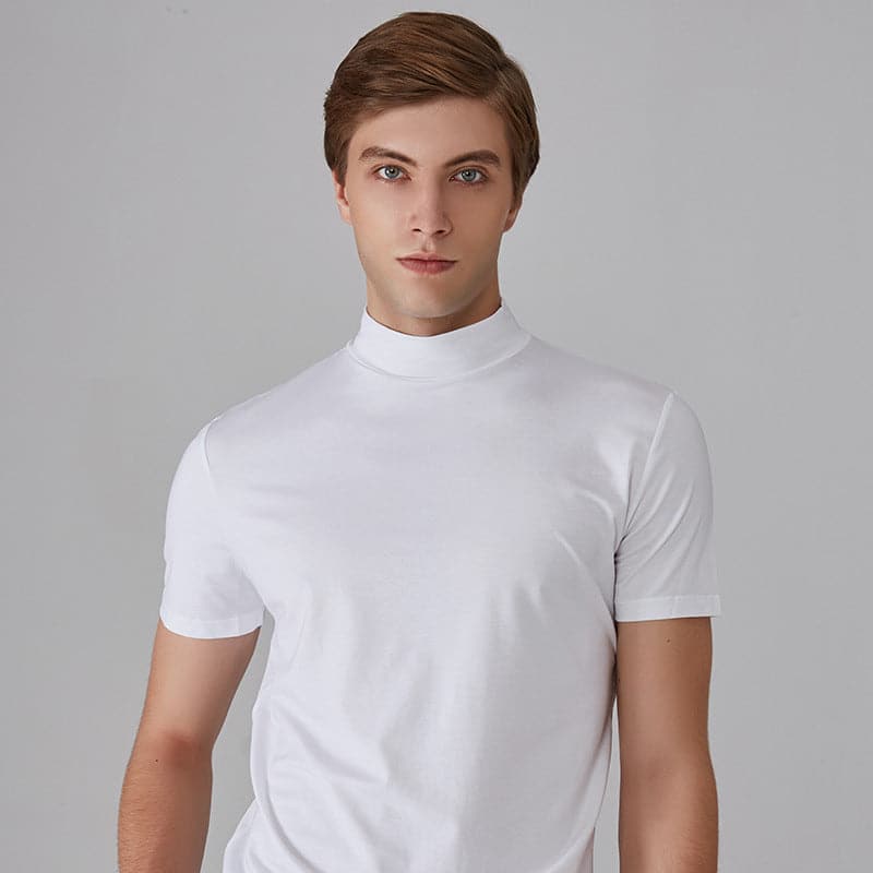 Jude - Slim fit -t-paita korkealla kauluksella miehille