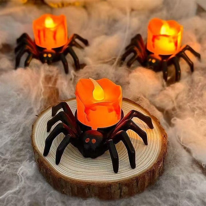 Lampă LED de lumânare Halloween - Decorațiune păianjen luminoasă înfricoșătoare