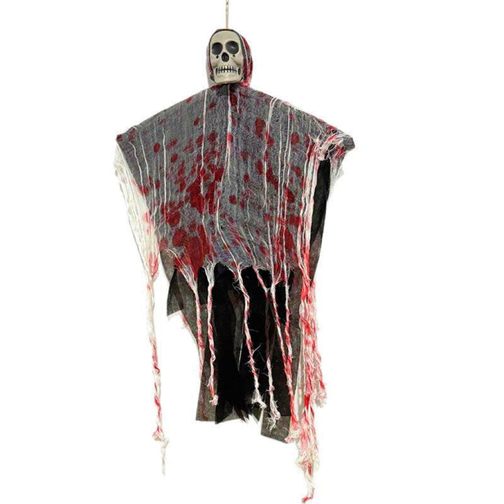 Decoración de Halloween LumiCreepy - esqueleto fantasma iluminado para colgar con efecto sangriento
