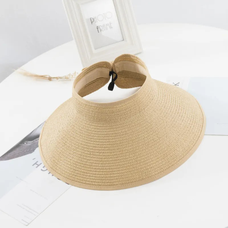 Nicky-solskärm för damer med UV-skydd | öppet design och bred skugga för sommar och strand