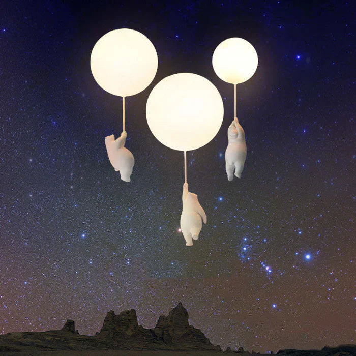 Luminária de teto para crianças com urso e bola | CloudBea