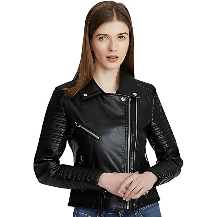 Elvina leather jacket for women | Timeless design with modern details