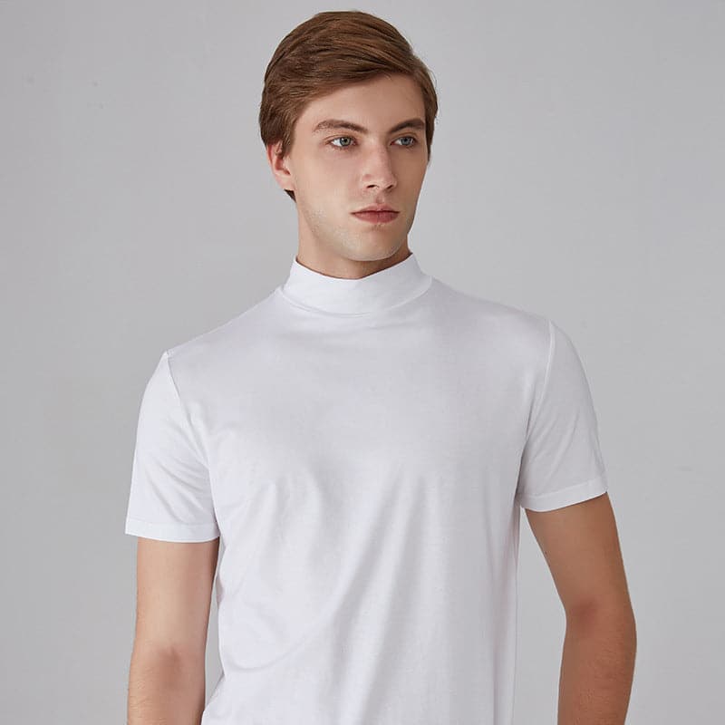 Jude - Slim fit -t-paita korkealla kauluksella miehille