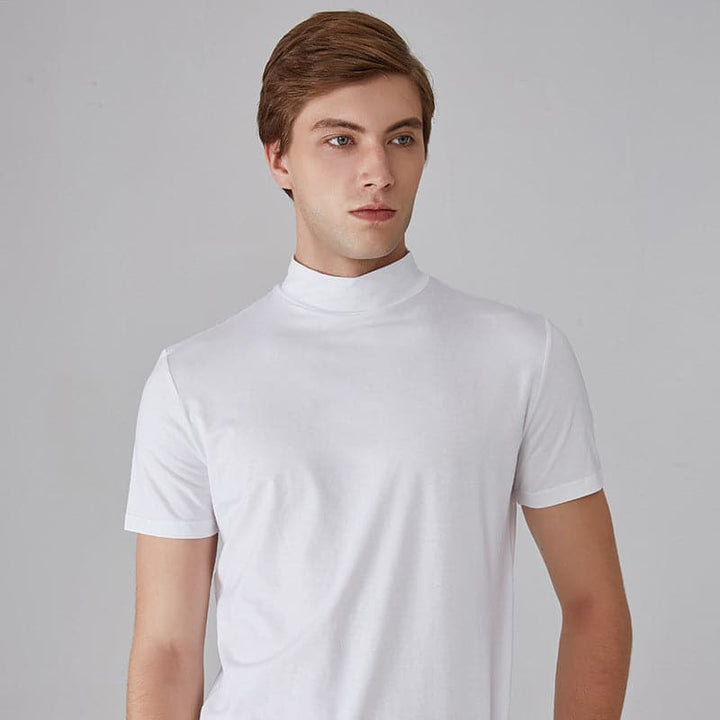 Jude - Slim fit -t-paita korkealla kauluksella miehille