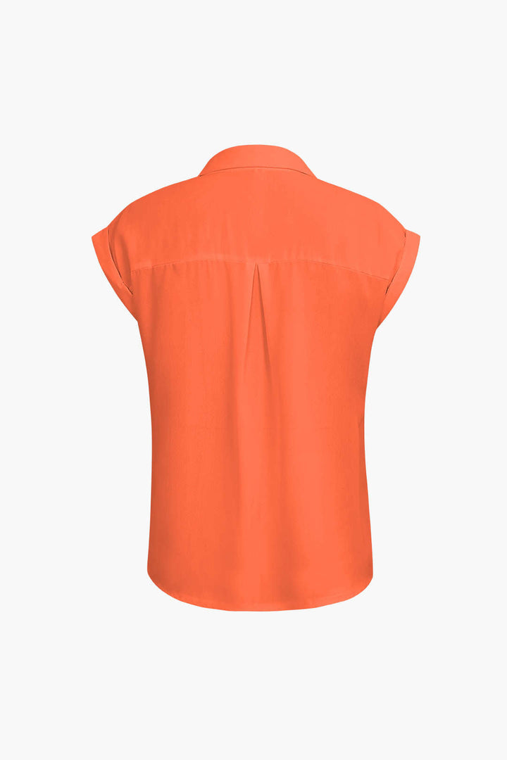 Vittoria Women's Shirt | Minimalist shirt with knot below and rolled up sleeves