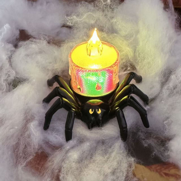 Lampă LED de lumânare Halloween - Decorațiune păianjen luminoasă înfricoșătoare