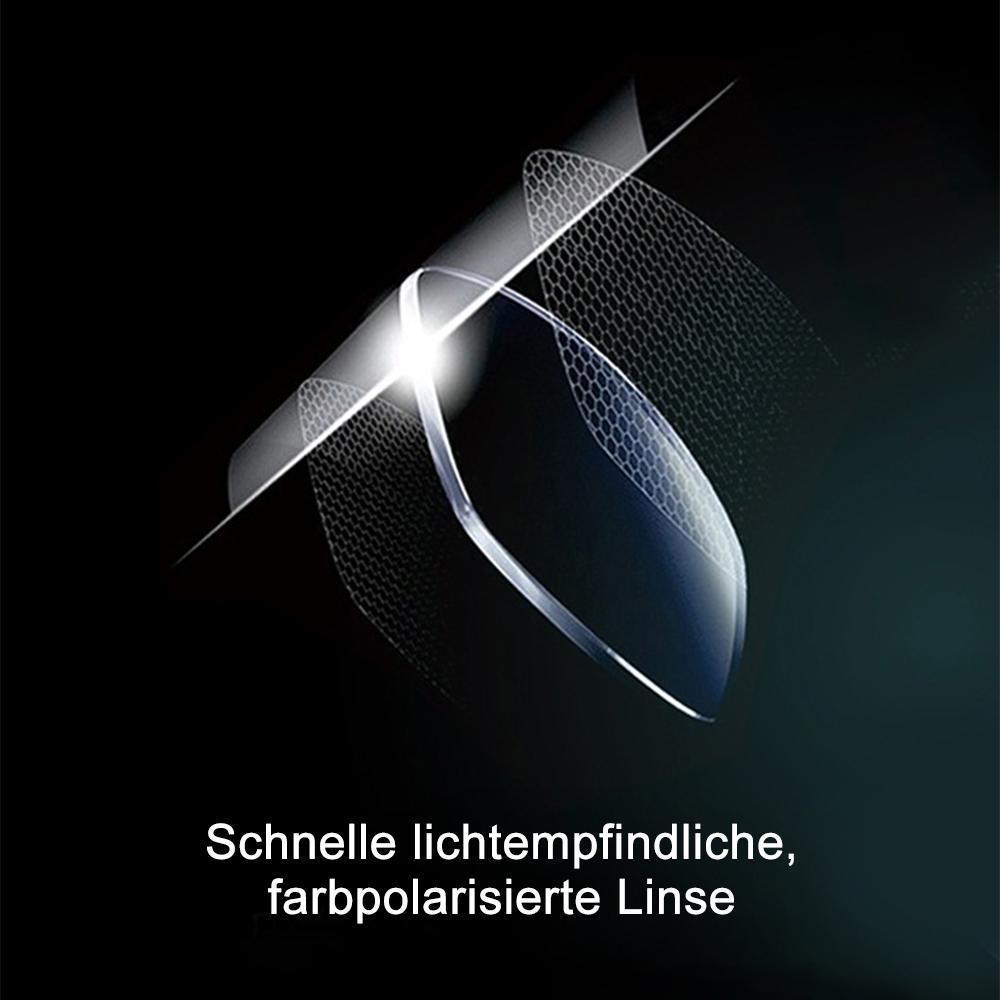 Automatic color-changing polarized glasses