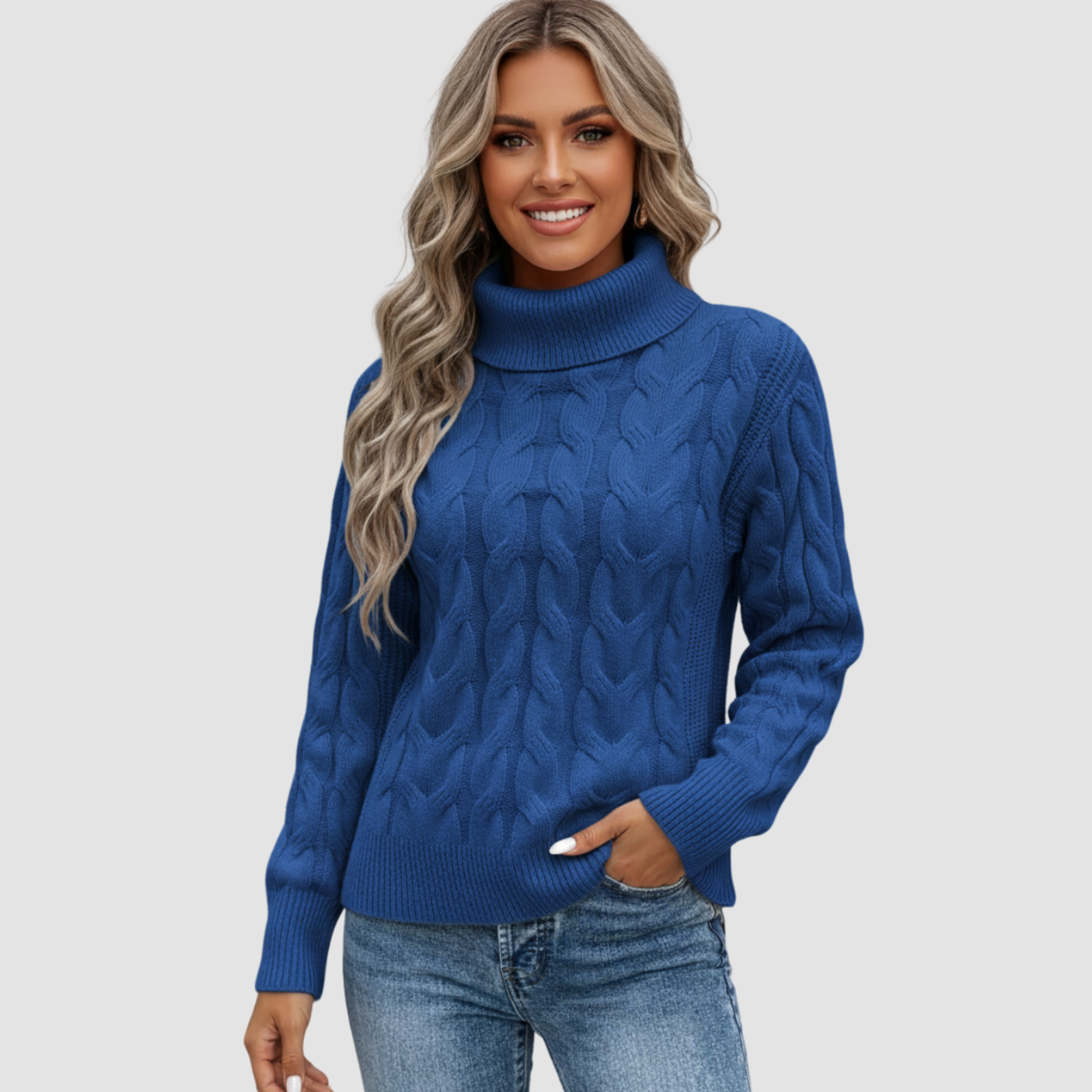 Pletený rolák pre ženy v mäkkej kvalite a nadčasovom dizajne