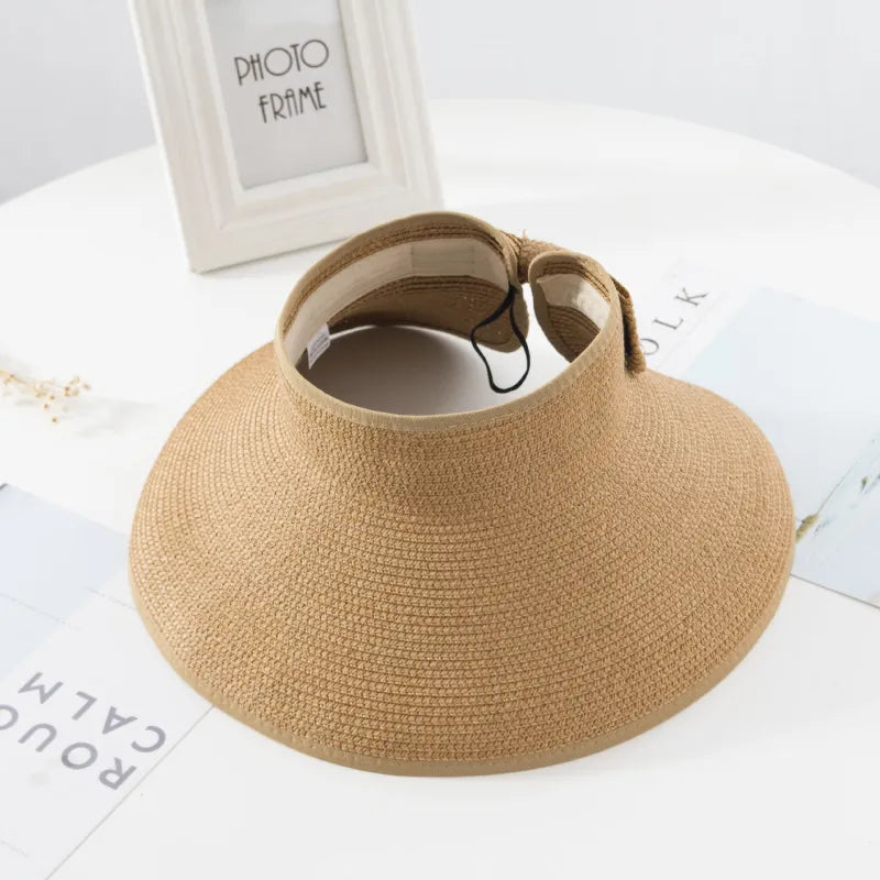 Nicky-solskärm för damer med UV-skydd | öppet design och bred skugga för sommar och strand