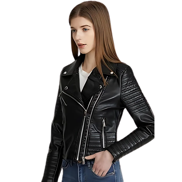 Elvina leather jacket for women | Timeless design with modern details