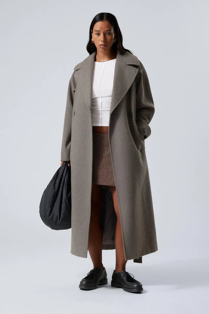 Emilia Dame Uldfrakke | Oversize Lang Model for Casual Elegant Stil