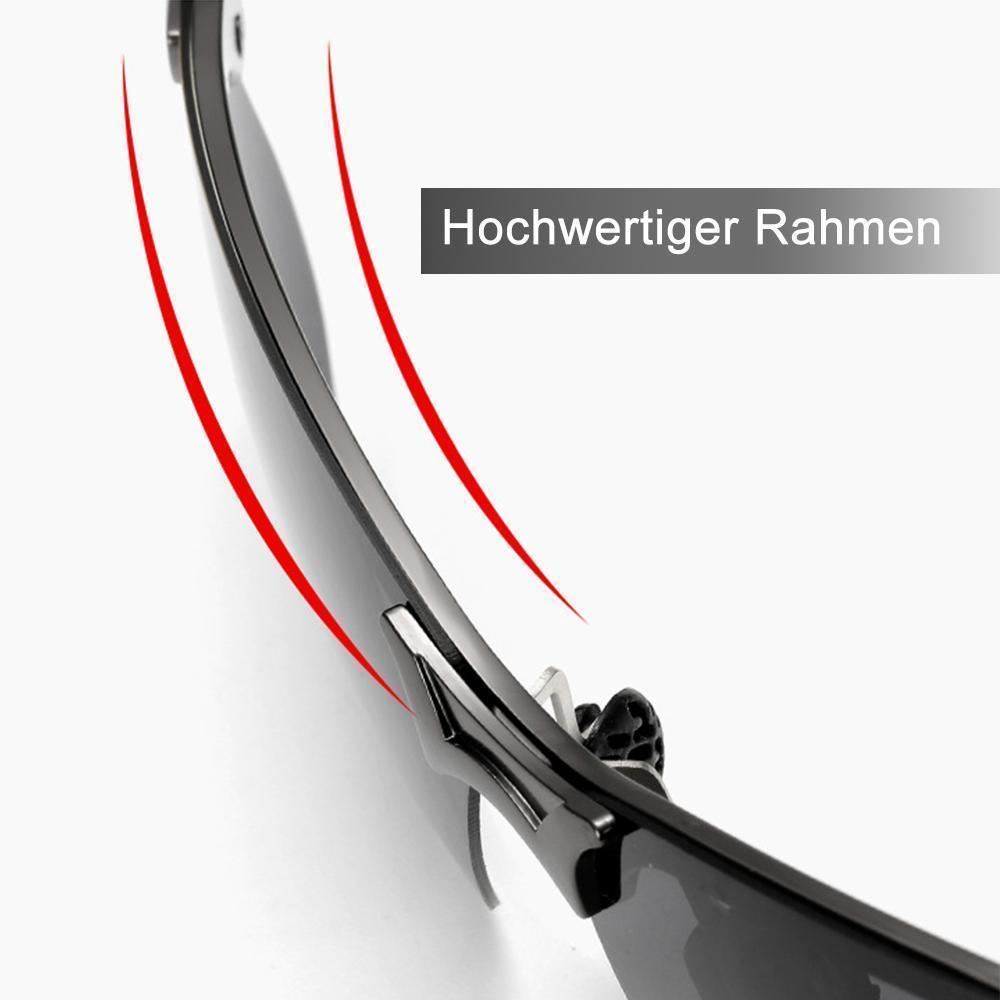 Automatic color-changing polarized glasses
