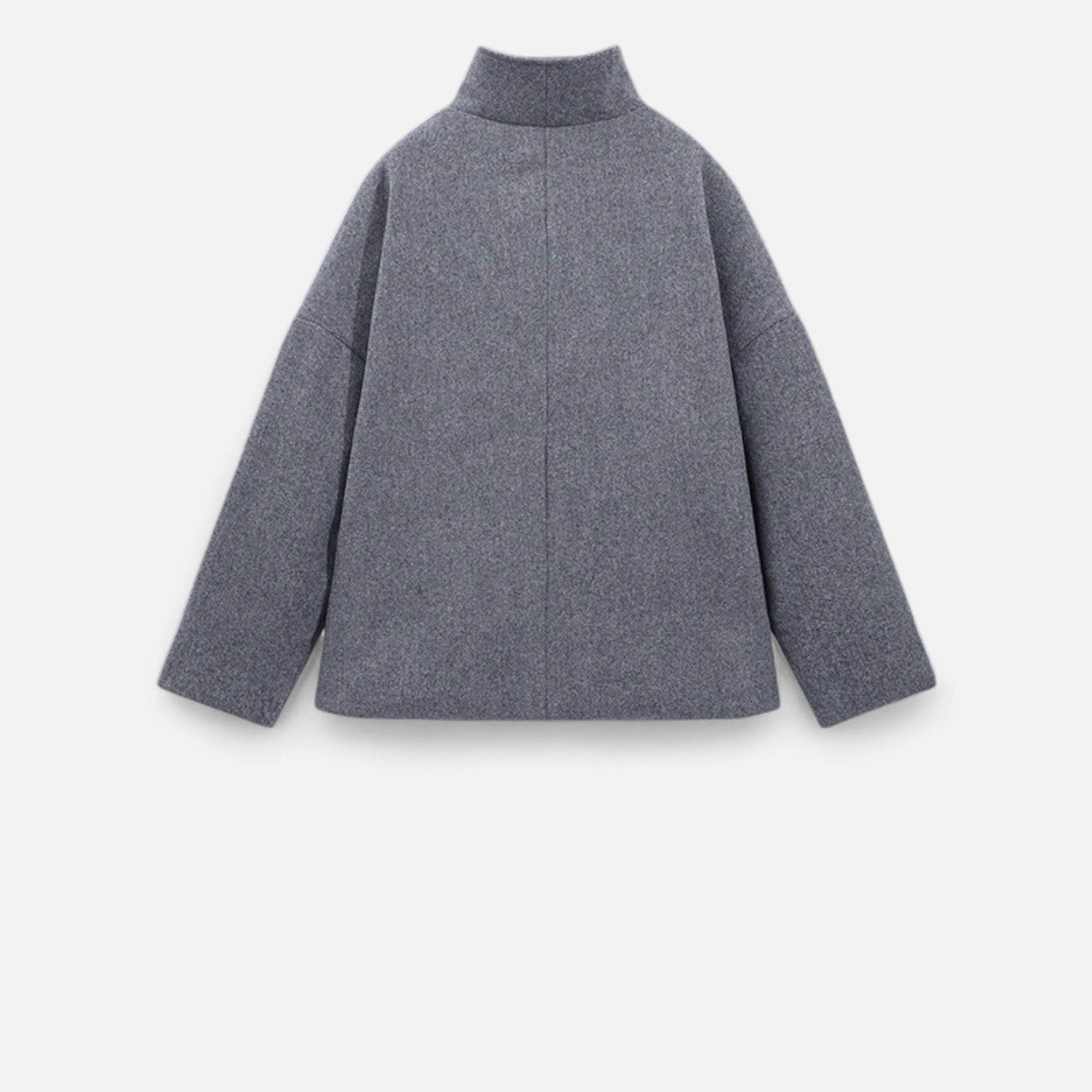 Kort vinterjakke til kvinder med høj krave og elegant finish