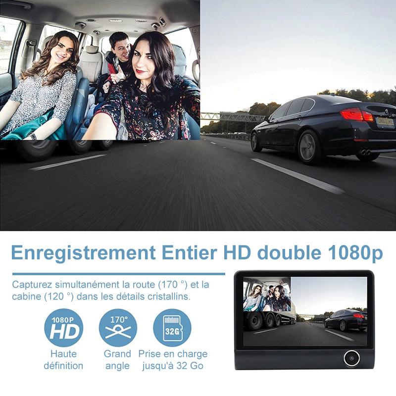 Dashcam med 3 HD-linser