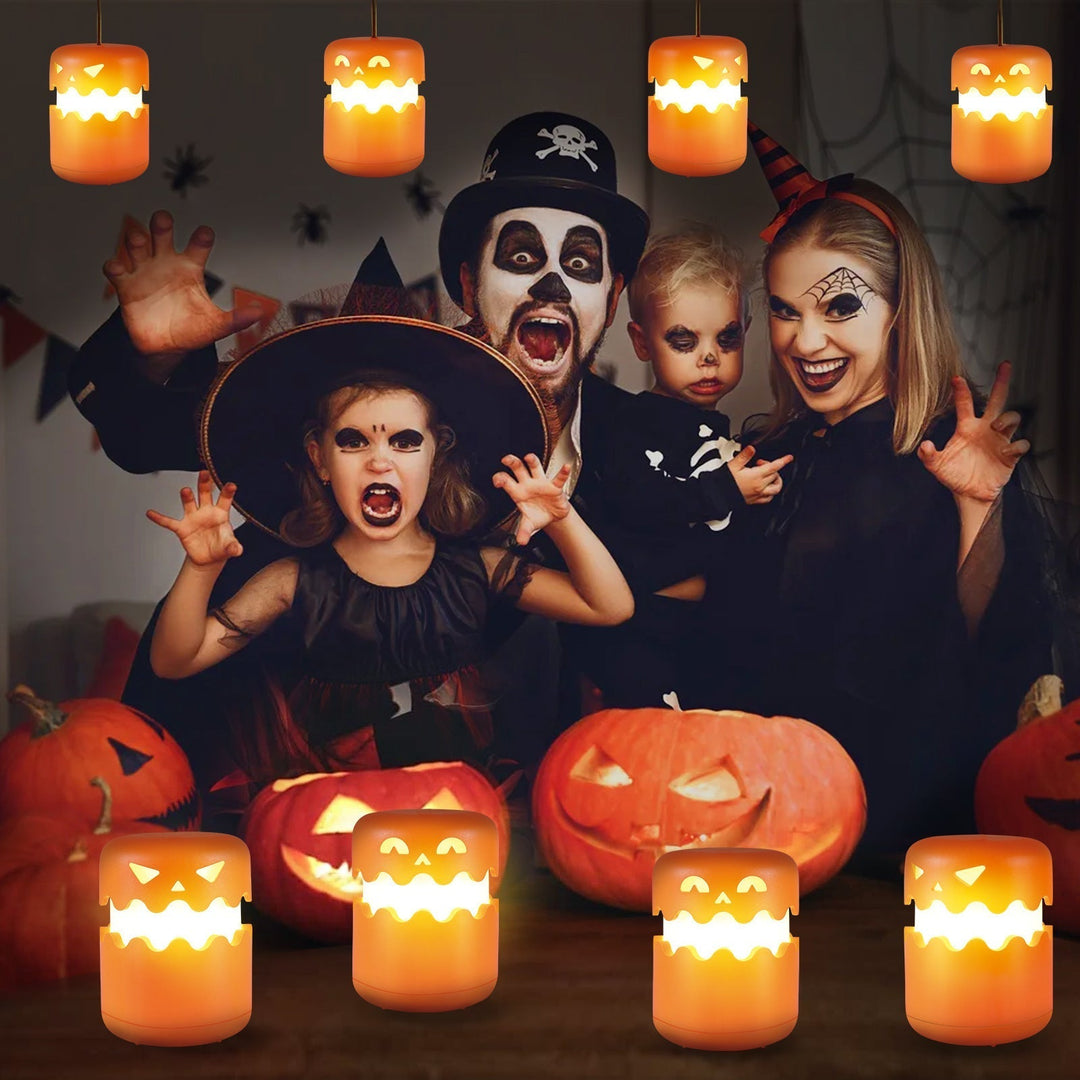 LED-halloween-linternas de calabaza - decoración luminosa festiva y aterradora