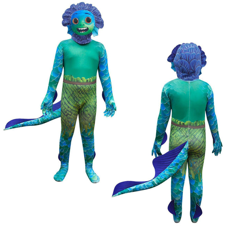 Costum de monstru marin OcéaKids pentru copii - costum de Halloween unisex colorat din poliester