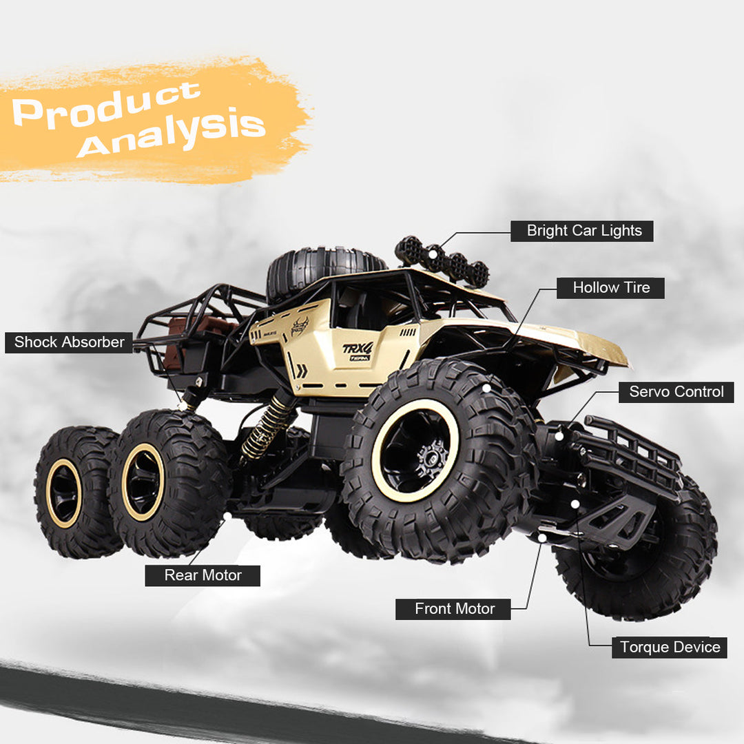 TerraX Caminhão RC 6 Rodas | Caminhão Monstro 1:12 Todo-Terreno med 52 km/t