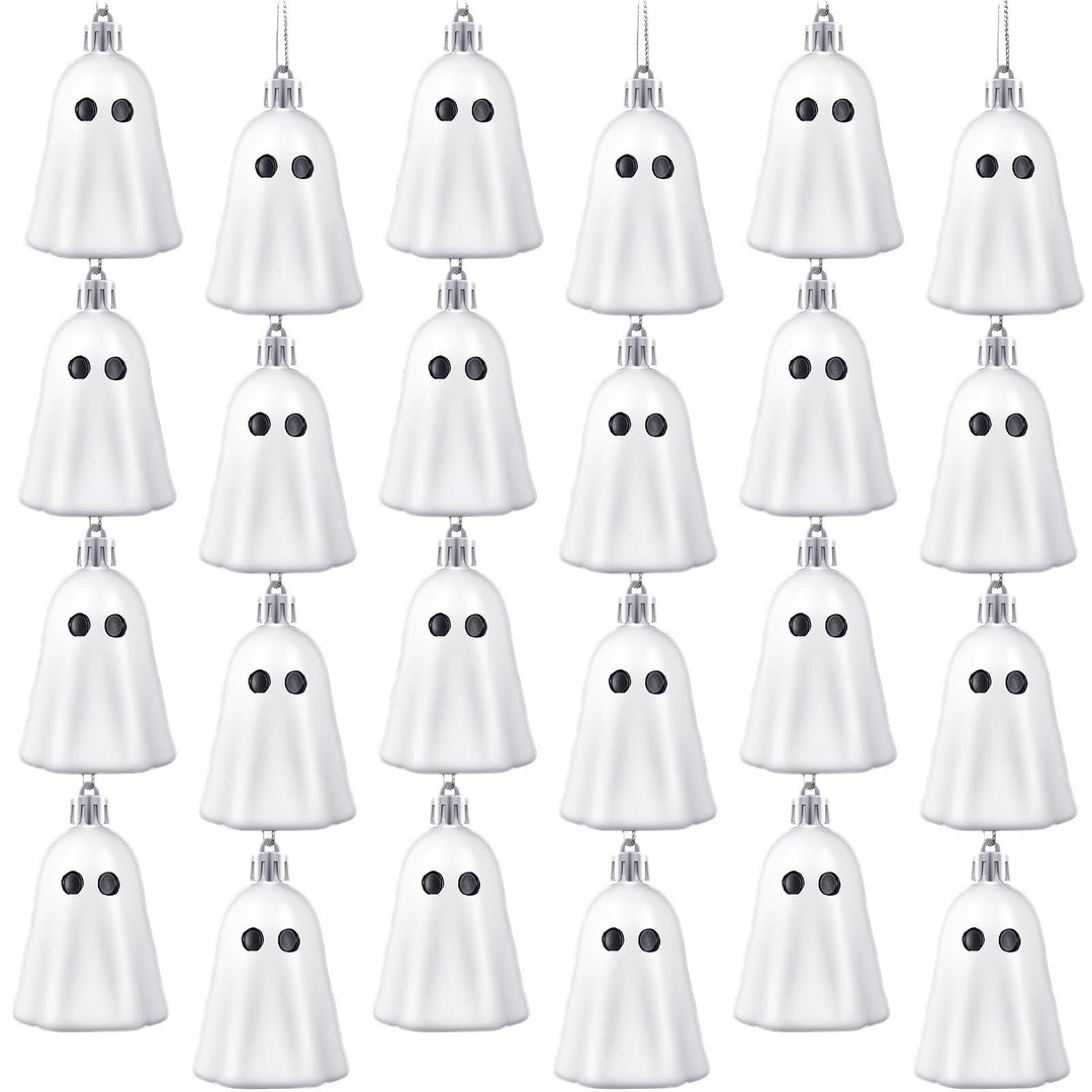 Adorno de madera con forma de fantasma para Halloween - juego de adornos para fiestas de Halloween espeluznantes y para el hogar
