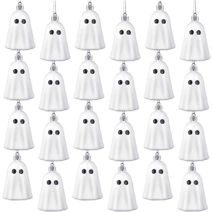 Adorno de madera con forma de fantasma para Halloween - juego de adornos para fiestas de Halloween espeluznantes y para el hogar