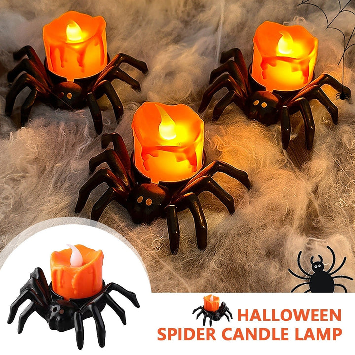 Lampă LED de lumânare Halloween - Decorațiune păianjen luminoasă înfricoșătoare