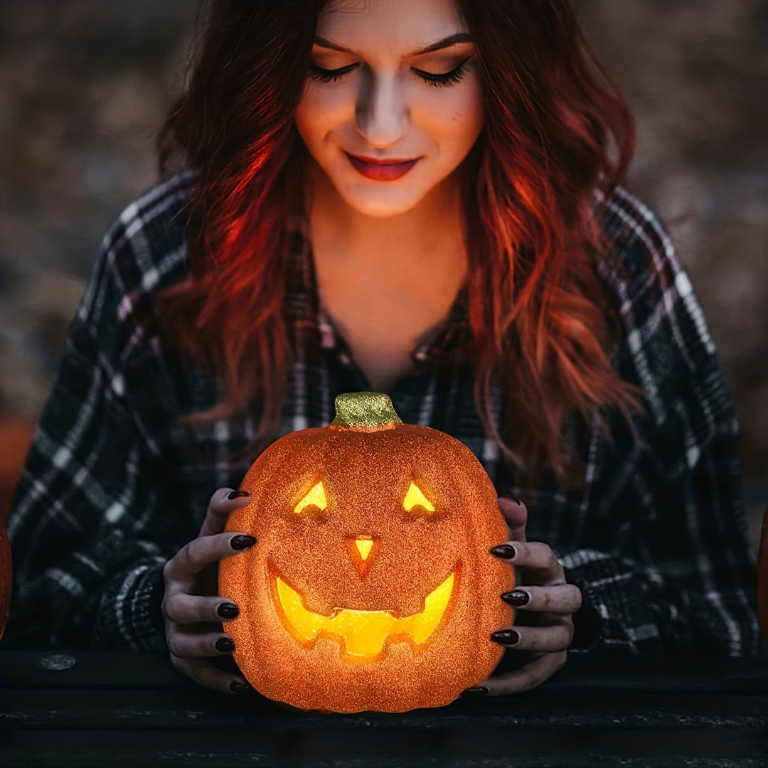 Calabaza de Halloween luminosa - decoración iluminada para uso interior y exterior