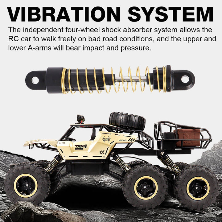 TerraX Caminhão RC 6 Rodas | Caminhão Monstro 1:12 Todo-Terreno med 52 km/t
