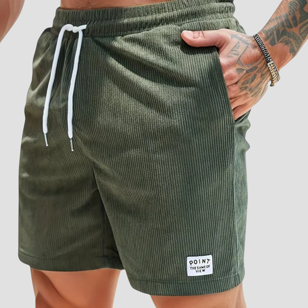 Lubin corduroy-shortsit miehille | Kesämukavuus ja aito tekstuuri