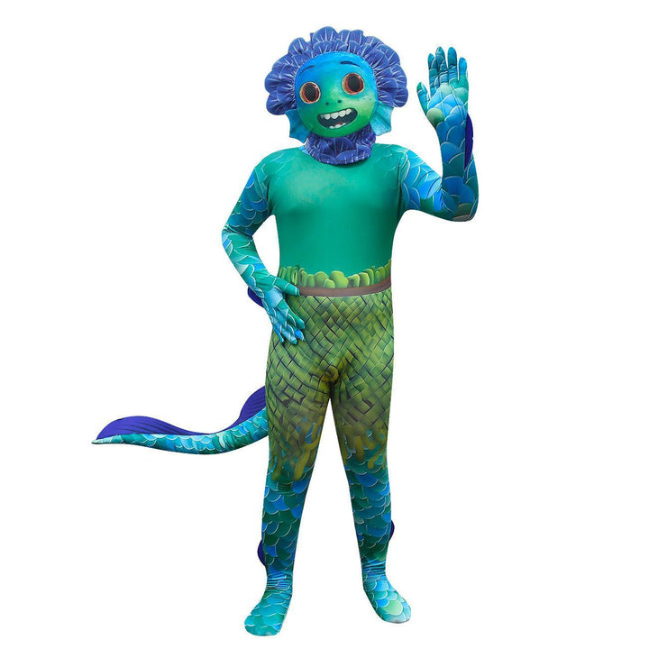 Costum de monstru marin OcéaKids pentru copii - costum de Halloween unisex colorat din poliester