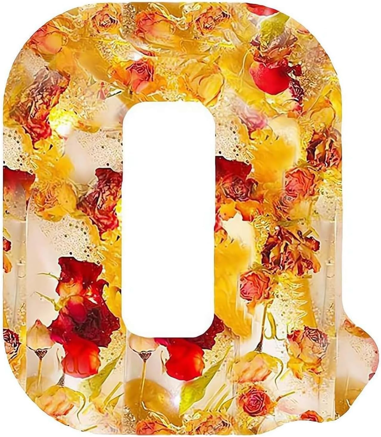 Oppustelig poolflamingo med farverige blomsterprint, ideel til sommerfester og strandaktiviteter. Perfekt til afslapning i poolen.