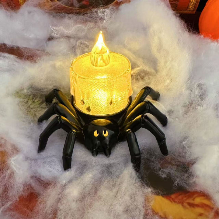 Lampă LED de lumânare Halloween - Decorațiune păianjen luminoasă înfricoșătoare