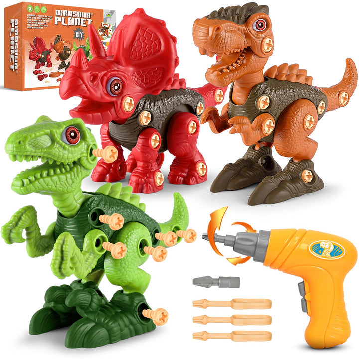 Jogo interativo de construção de dinossauros para crianças | T-Rex, Triceratops e Velociraptor