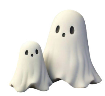 GhostMood figura de resina humorística - fantasma moderno de Halloween con estilo minimalista