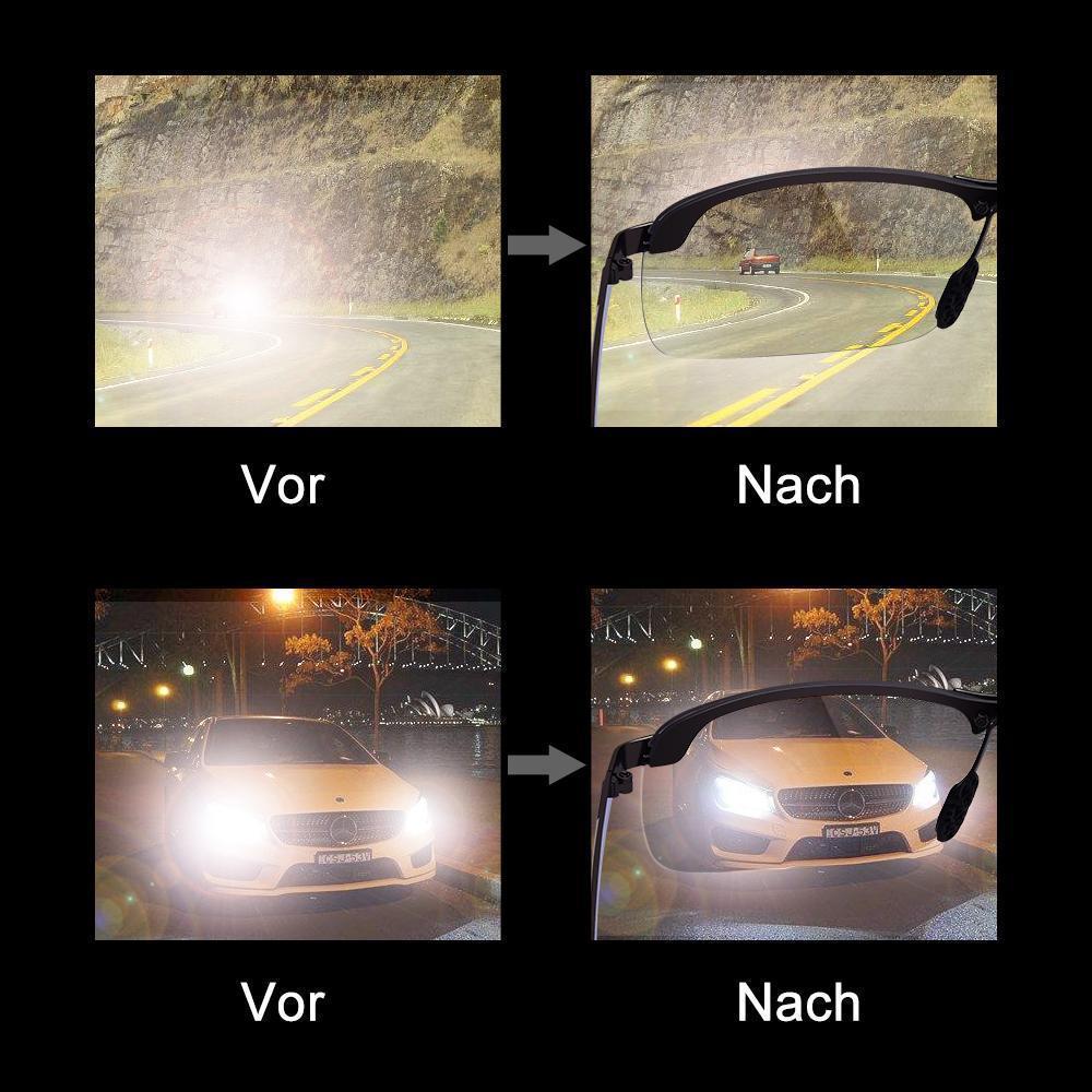 Automatic color-changing polarized glasses