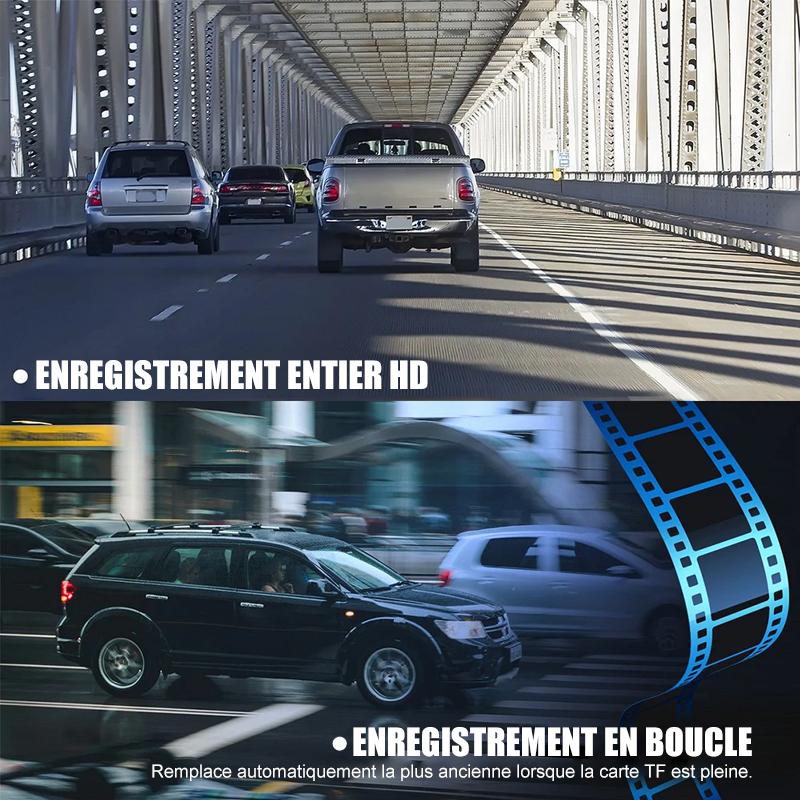 Dashcam med 3 HD-linser