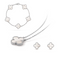 Conjunto de Joias Celeste Clover | Colar, pulseira e brincos antialérgicos em aço inoxidável