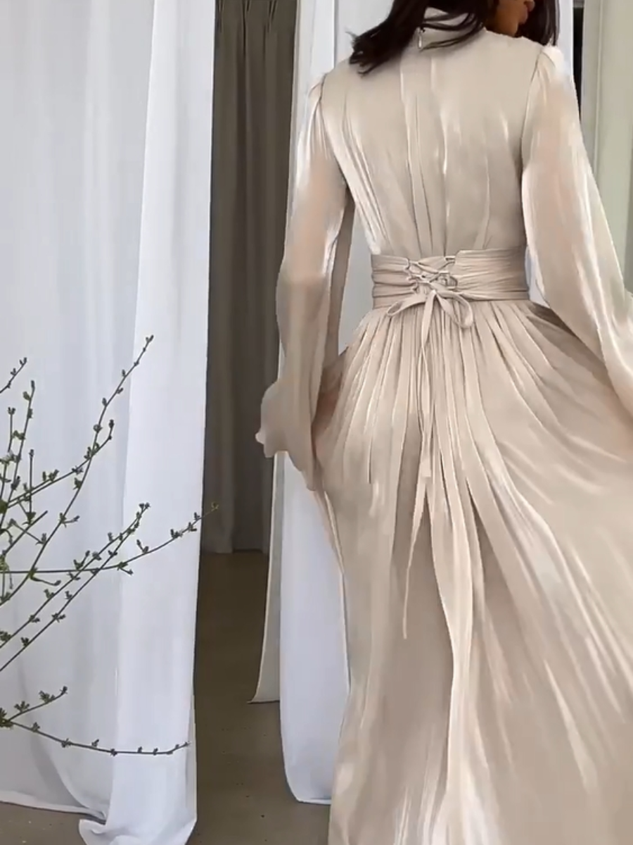 Pernille | Elegantti Maxi Abaya Mekko Solmivyöllä