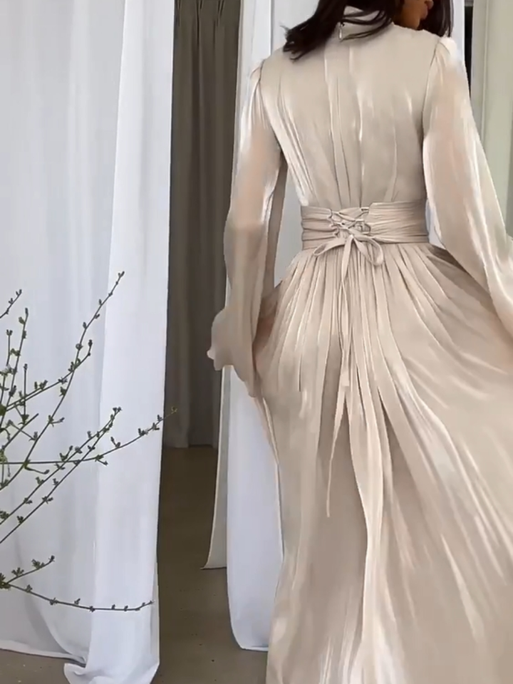 Pernille | Elegantti Maxi Abaya Mekko Solmivyöllä