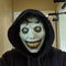 Máscara de demonio de Halloween - látex orgánico con aterradores ojos blancos