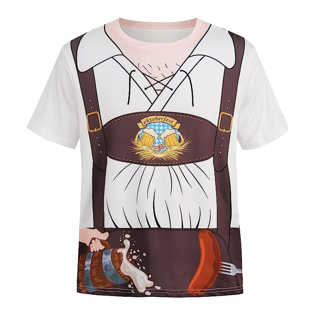 Camiseta BrauBruder | Humor de Lederhosen impreso y barriga cervecera Foto-Realista