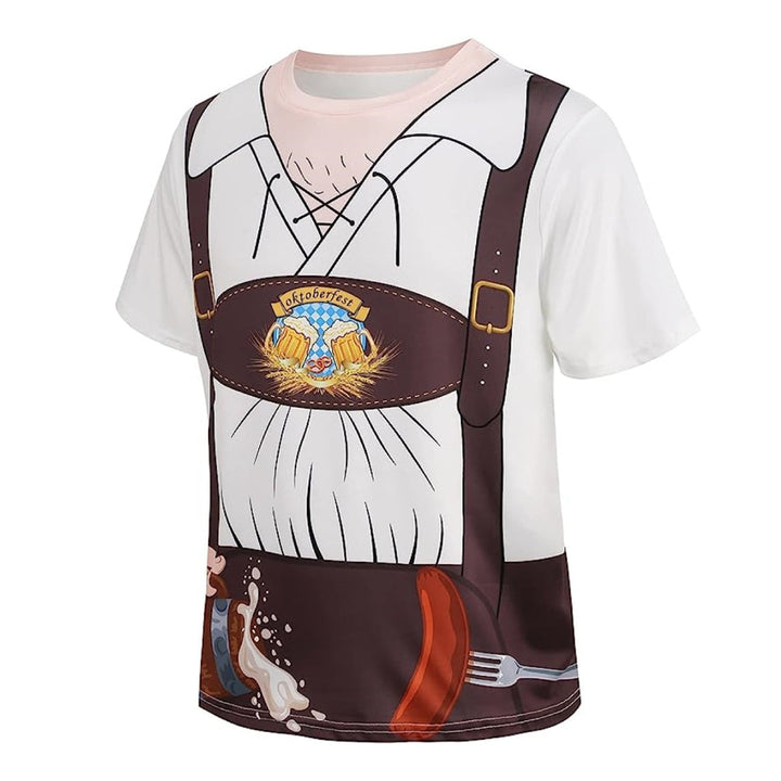 Camiseta BrauBruder | Humor de Lederhosen impreso y barriga cervecera Foto-Realista