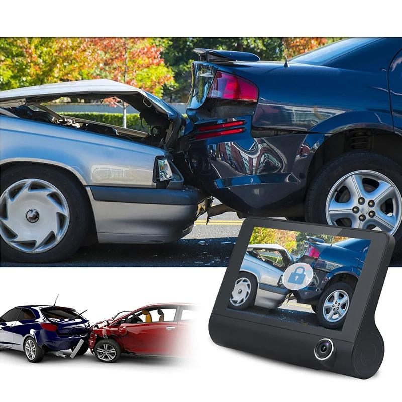 Dashcam med 3 HD-linser