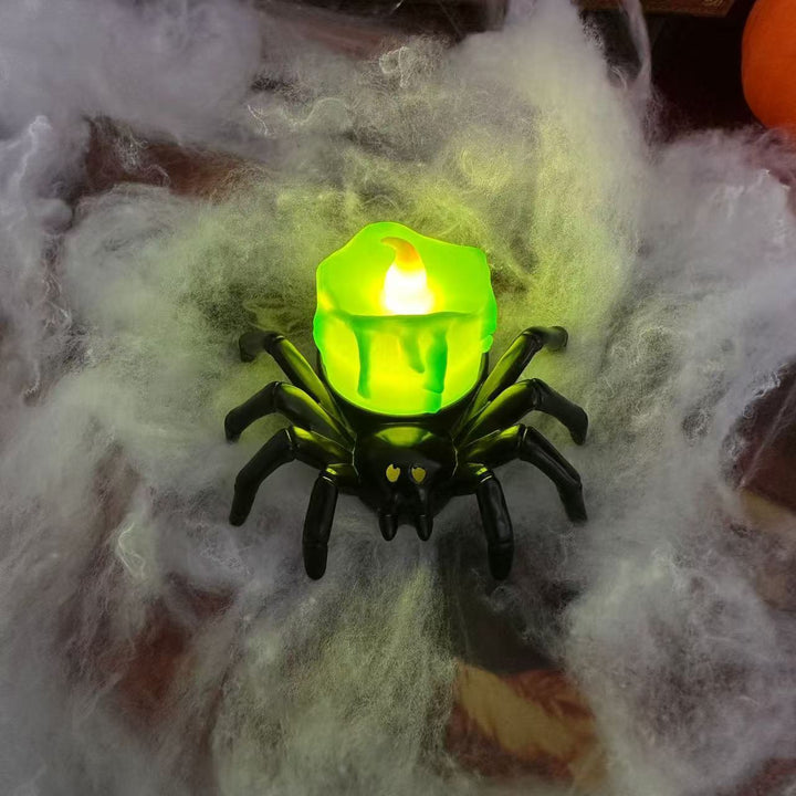 Lampă LED de lumânare Halloween - Decorațiune păianjen luminoasă înfricoșătoare
