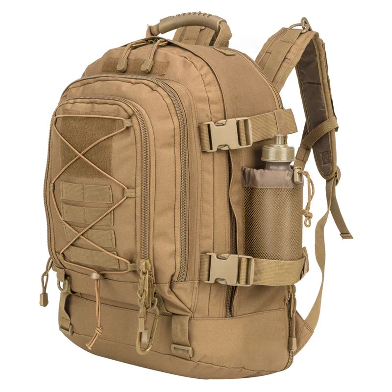 Robusta mochila táctica de 65L | Impermeable para senderismo, camping, caza y supervivencia