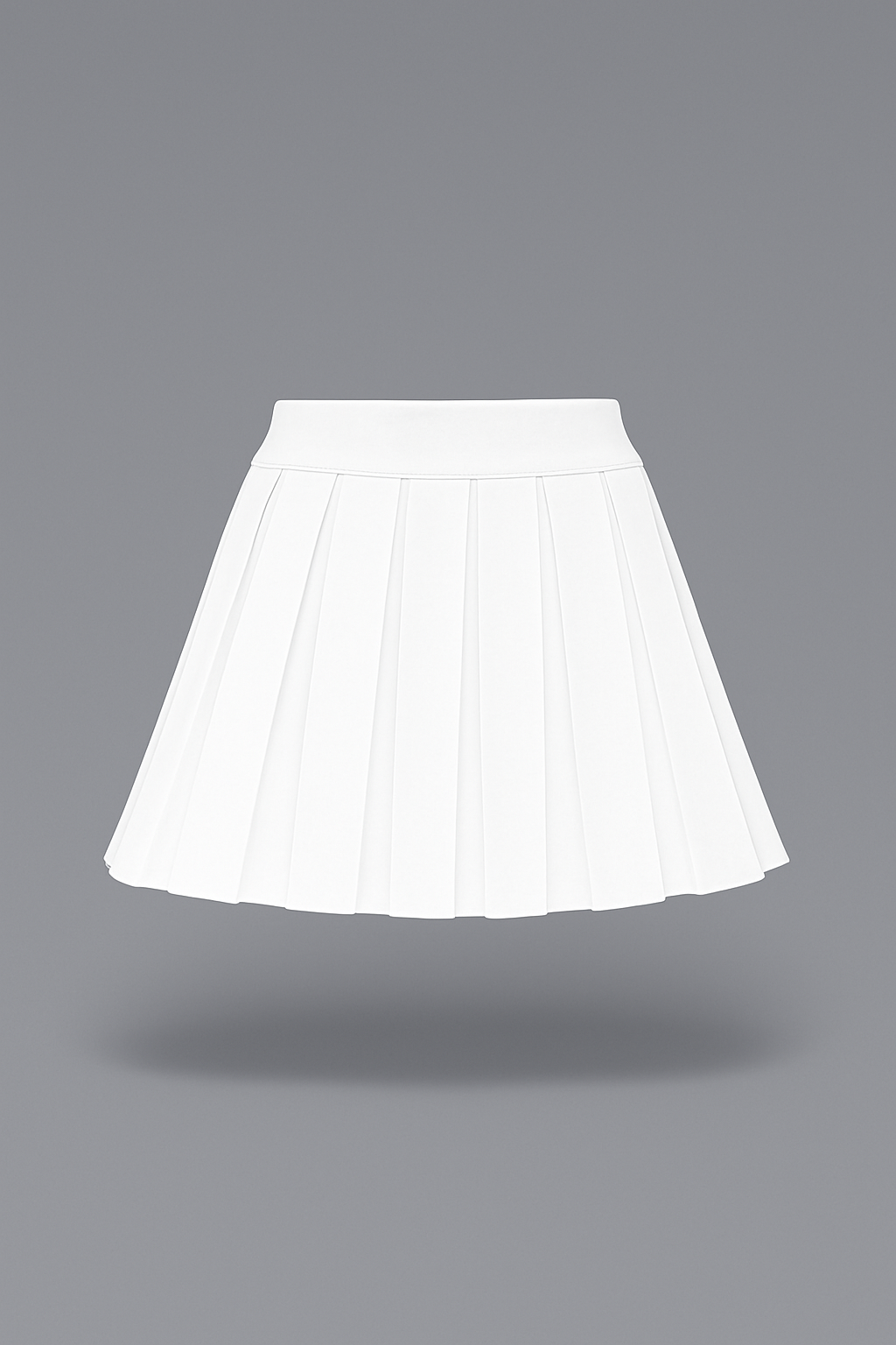 White pleated skirt