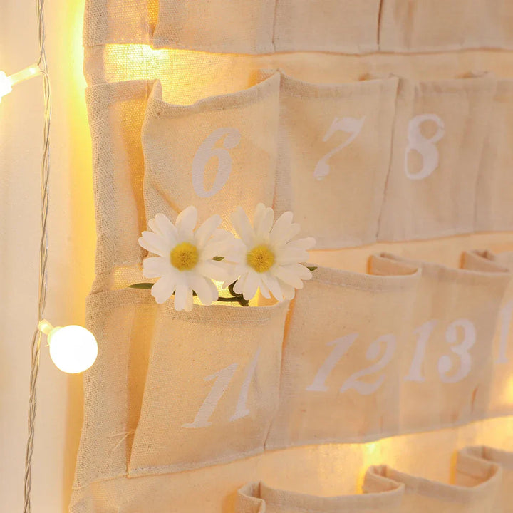 WinterCharm Advent Calendar | 24 reusable pockets in natural cotton