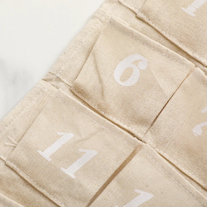 WinterCharm Advent Calendar | 24 reusable pockets in natural cotton