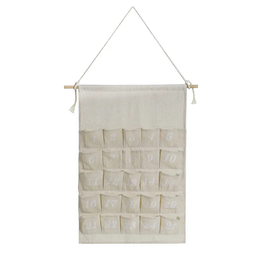 WinterCharm Advent Calendar | 24 reusable pockets in natural cotton
