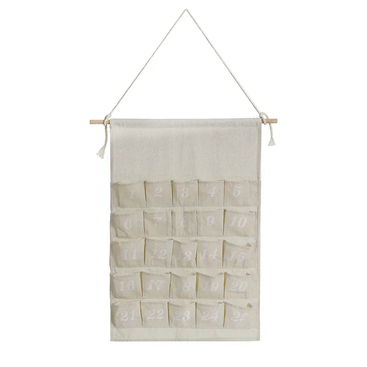 WinterCharm Advent Calendar | 24 reusable pockets in natural cotton